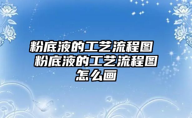 粉底液的工藝流程圖 粉底液的工藝流程圖怎么畫